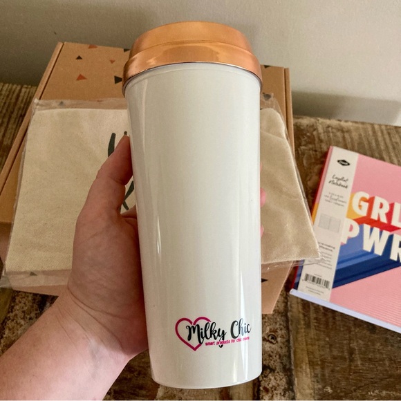 Gift Box with Cup, Makeup Bag, & Notebook - New - Milky Chic - Picture 7 of 15